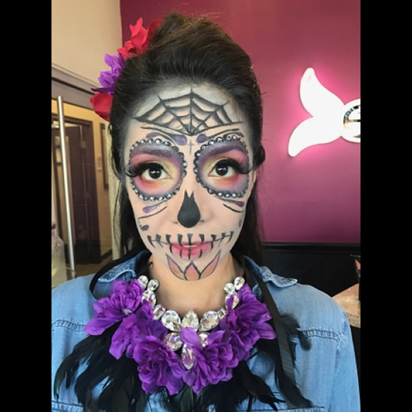 Maria Dia del los muertes halloween makeup